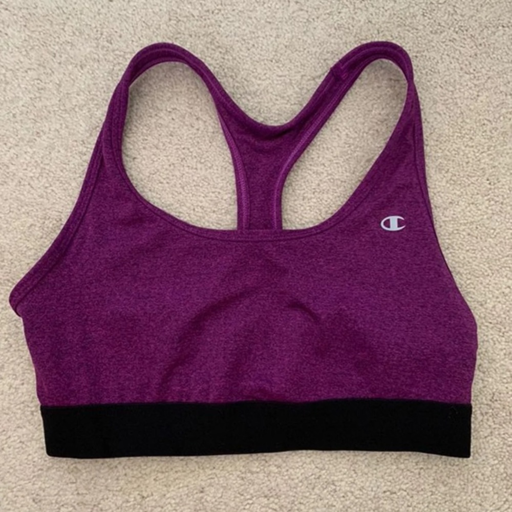 Purple champion sports bra